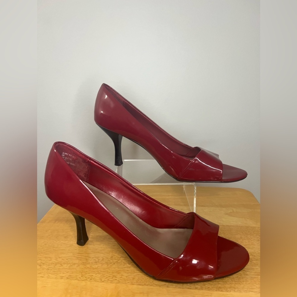 Apt 9 Women's Size 10M Heels Red Patent Open Toe Heels